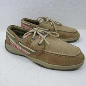 Sperry Top -Sider Intrepid Nubuck Leather and Cloth Uppers Deck Shoes 4.5